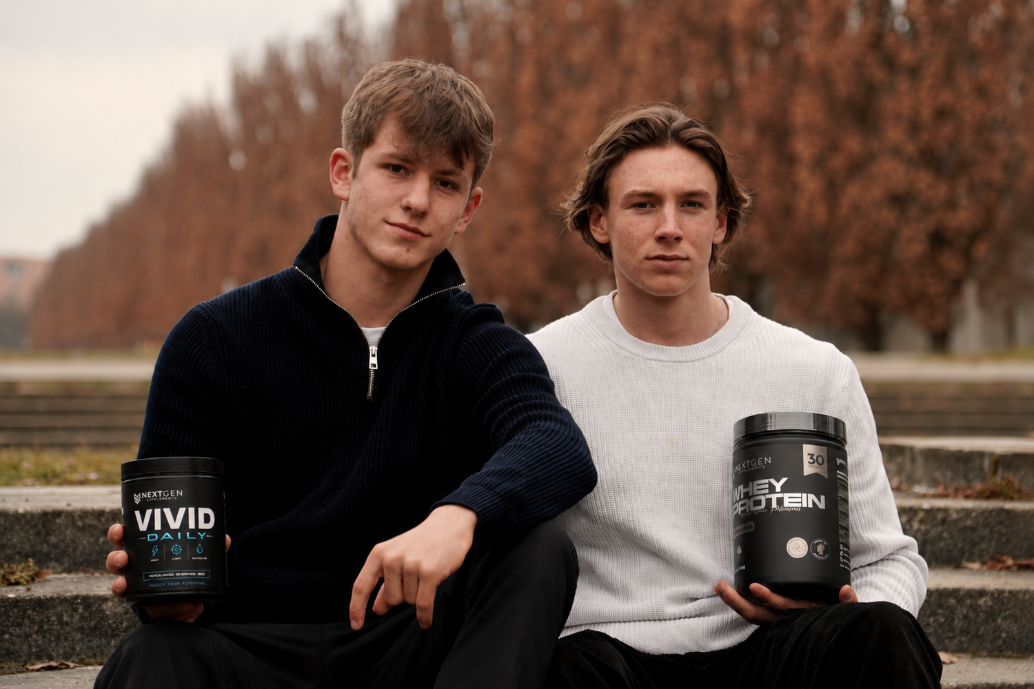 Finn Riemer und David Schmid, Gründer von NextGen Supplements